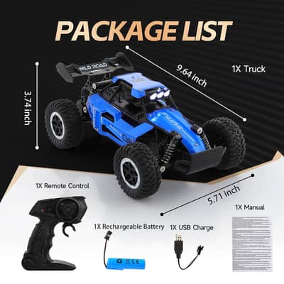 Alloy High-Speed Remote Control Car | Off-Road RC Vehicle | Full Set w