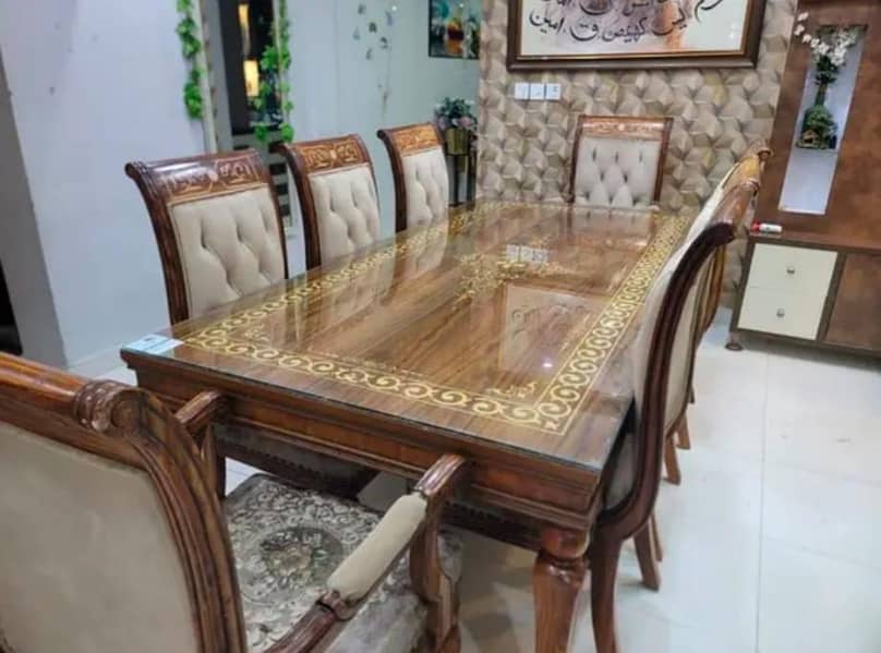 Dining table with Eight chairs 0