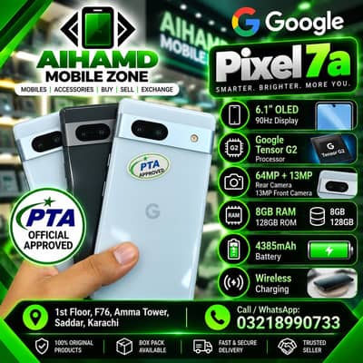 Google Pixel 7a - 8GB & 128GB - Official Pta Approved