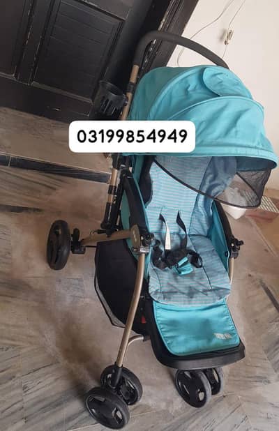 blue baby pram for sale