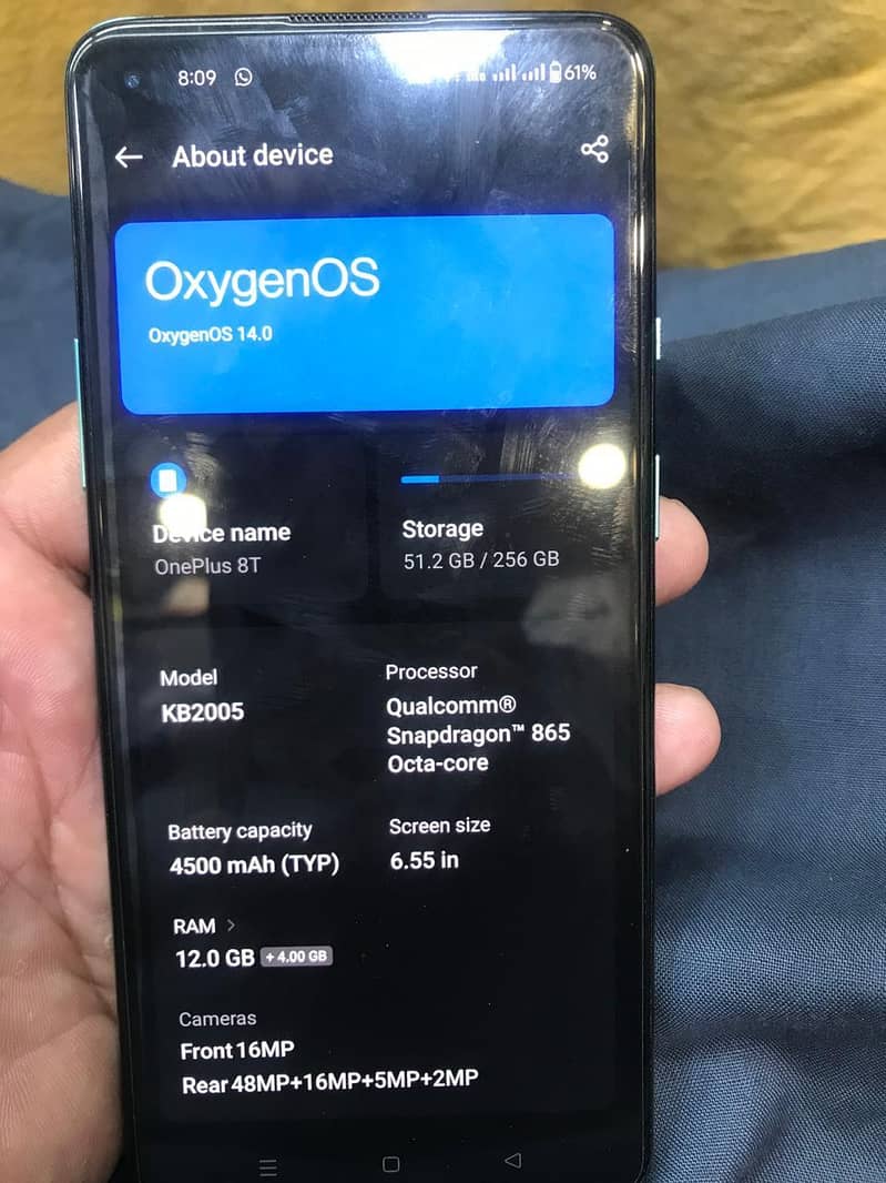 One Plus 8t 12/256 0