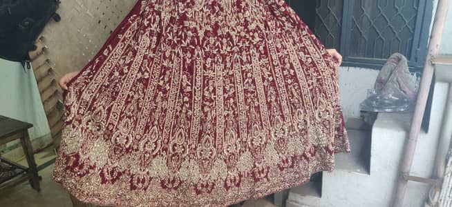 Designer A+ Copy Red Velvet Kurti+Lehnga, Heavy Handwork, Complete Set