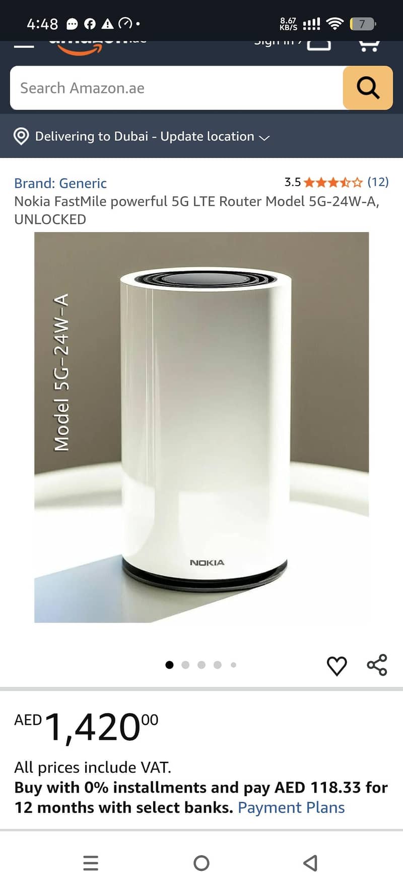 Nokia Router all in one sim 5g wan ether net - Networking - 1120903439