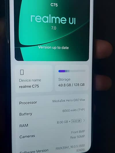 Realme C75 8 128 and 10.10 camplete box