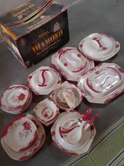 57 Pcs Plastic Dinner Set – Brand New for Sale
