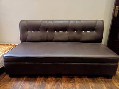 3 Seater Rexzine Sofa for Sale – Excellent Condition