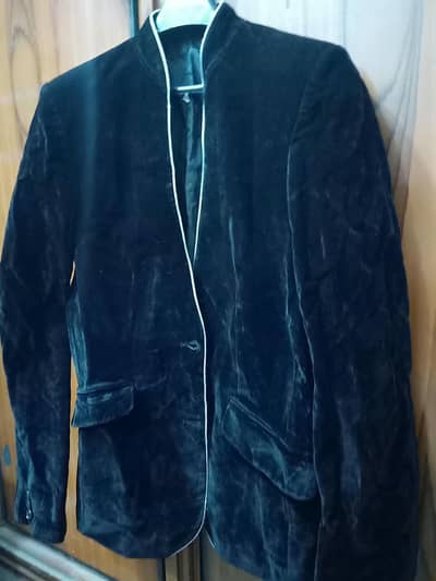 Black Velvet Wedding Coat For Sale