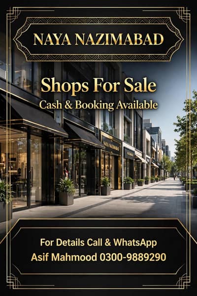 Shops Offices on booking at Naya Nazimabad