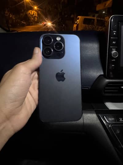 Apple iPhone 15 Pro blue titanium.