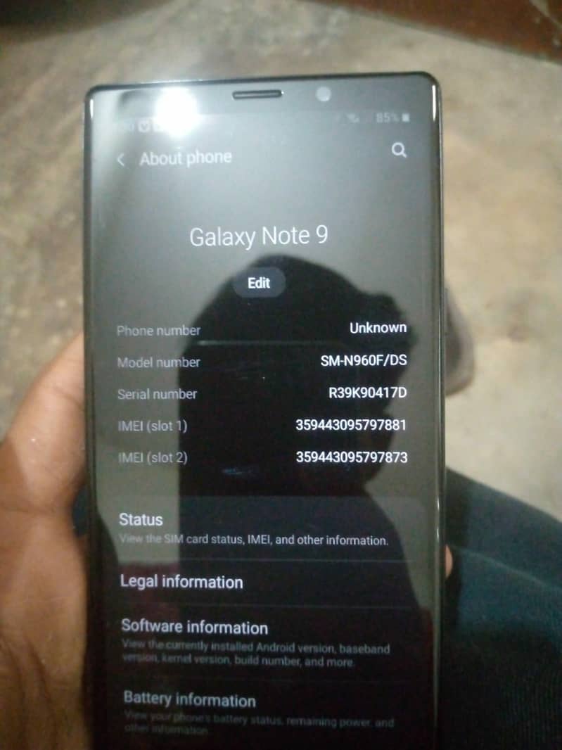 Samsung Mobile Note 9 7