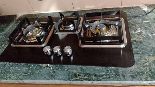 kitchen stove 3 burner metal natural gas