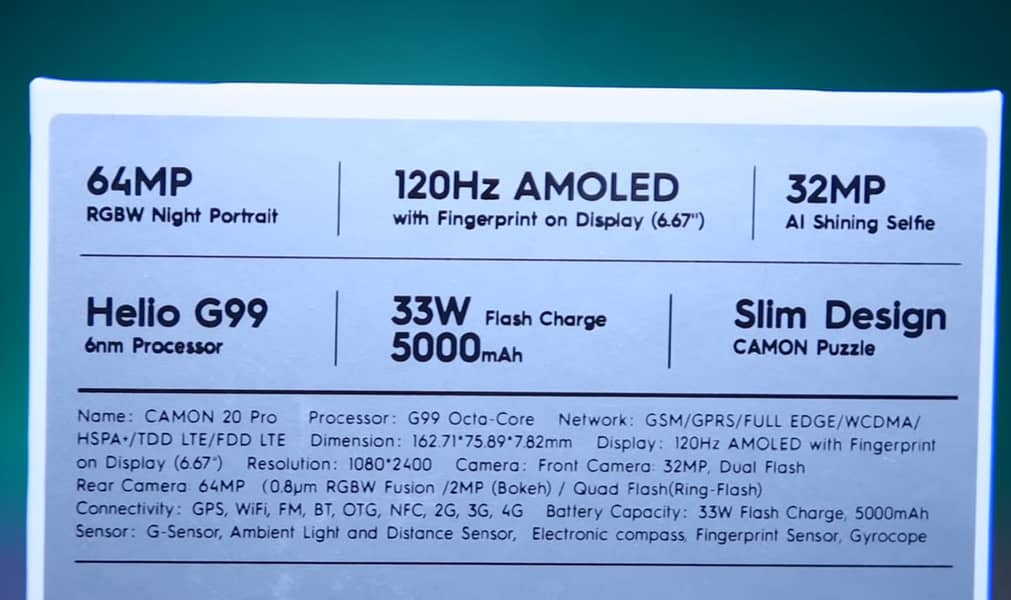 Tecno CAMON 20 4