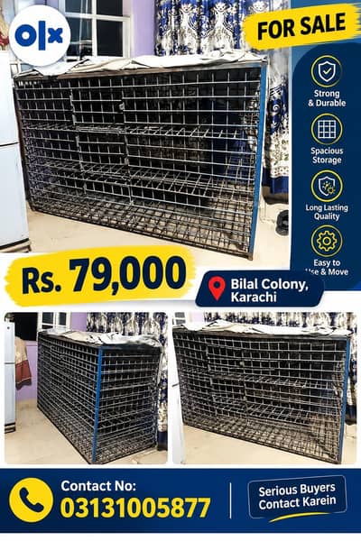 Heavy Duty Iron Metal Storage Cage / Strong Steel Wire Rack for Sale