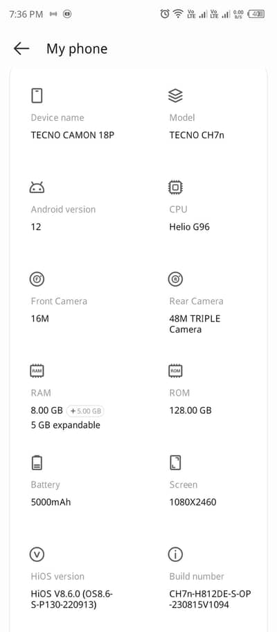 Tecno CAMON 18 Premier