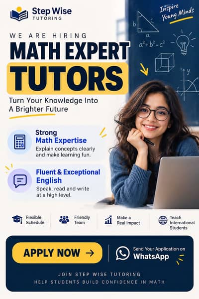 English Speaking Math teacher For International teaching.