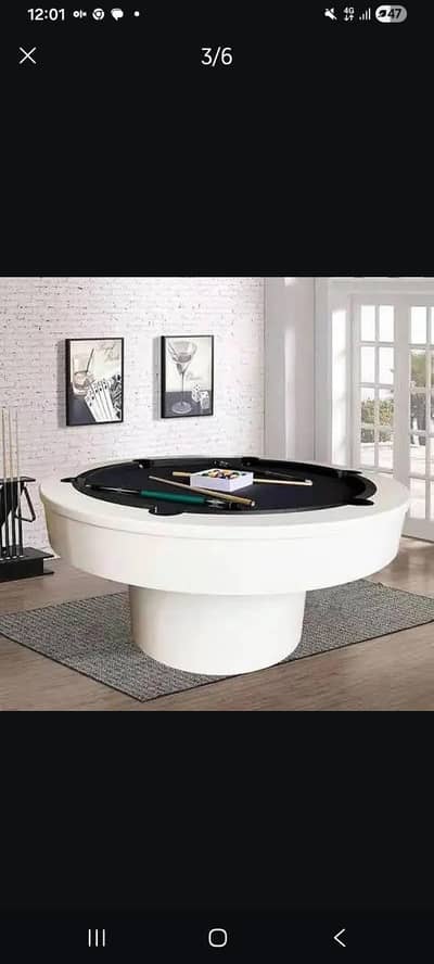 Round shape Pool table available