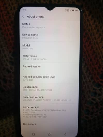 Infinix Hot 8 Lite