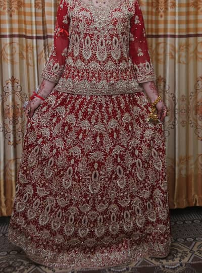 Bridal Lehenga Mehroon Colour For Sale.