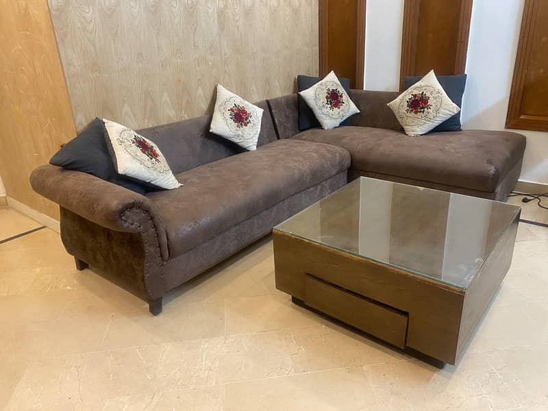 L shape sofa (2) 2