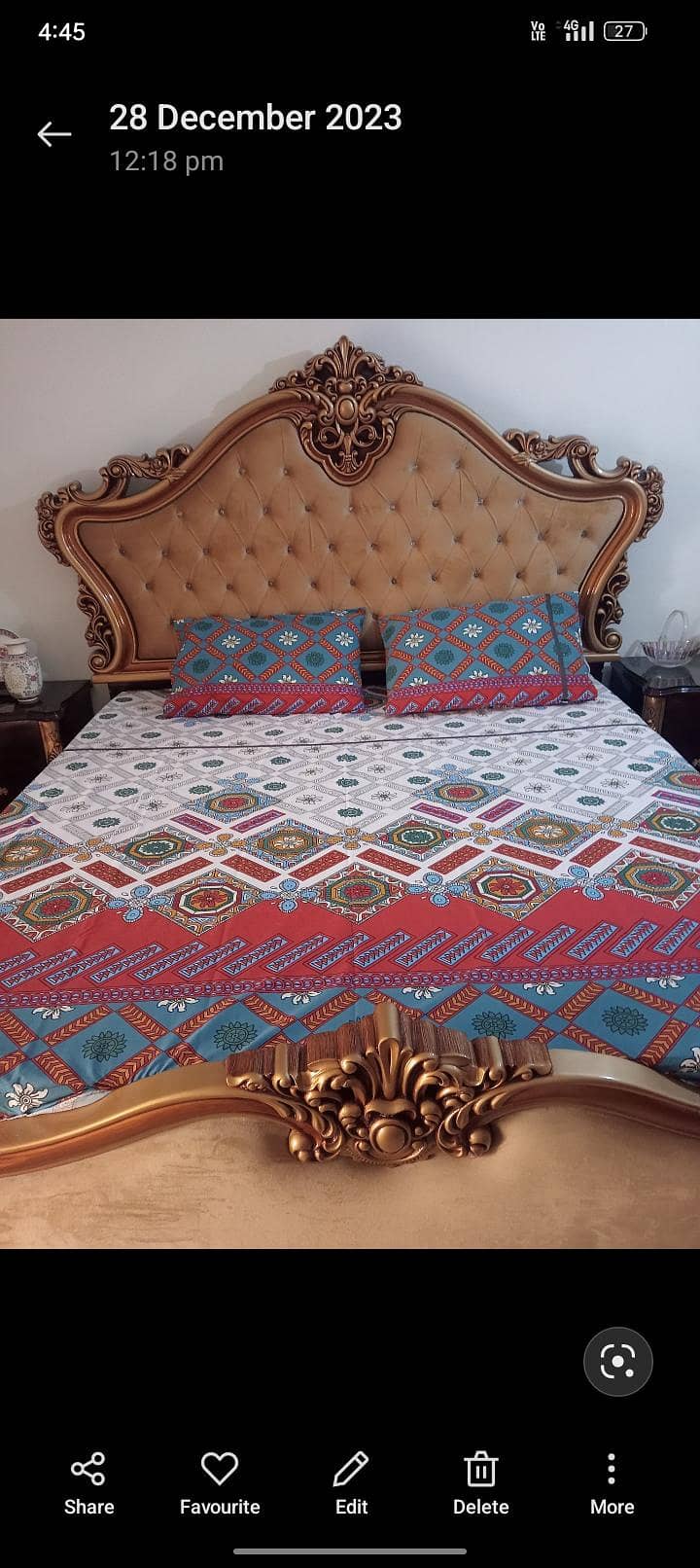 king size bed with dressing table 1