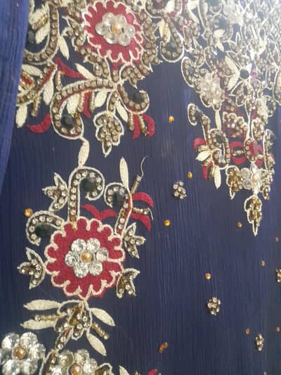 navy Blue embroidery dress