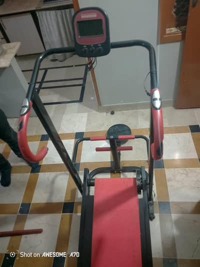 Manual Treadmill with Twister & Sit-Up Bench – Home Exercise Machine