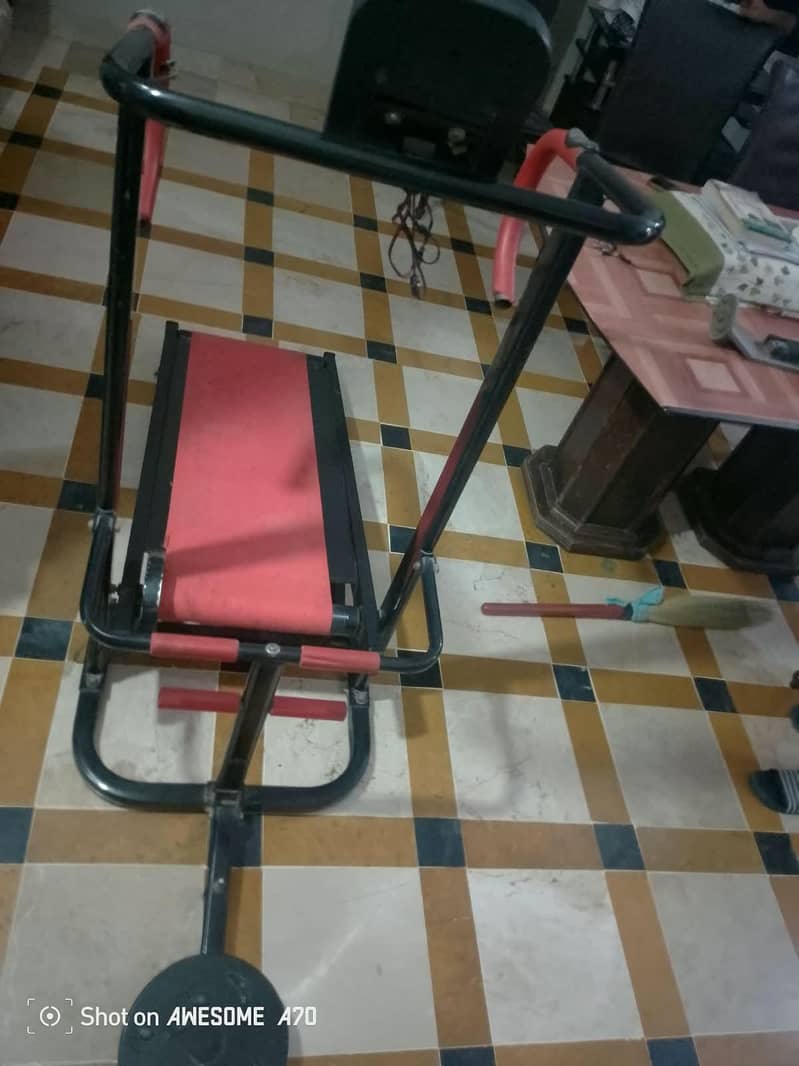 Manual Treadmill with Twister & Sit-Up Bench – Home Exercise Machine ...