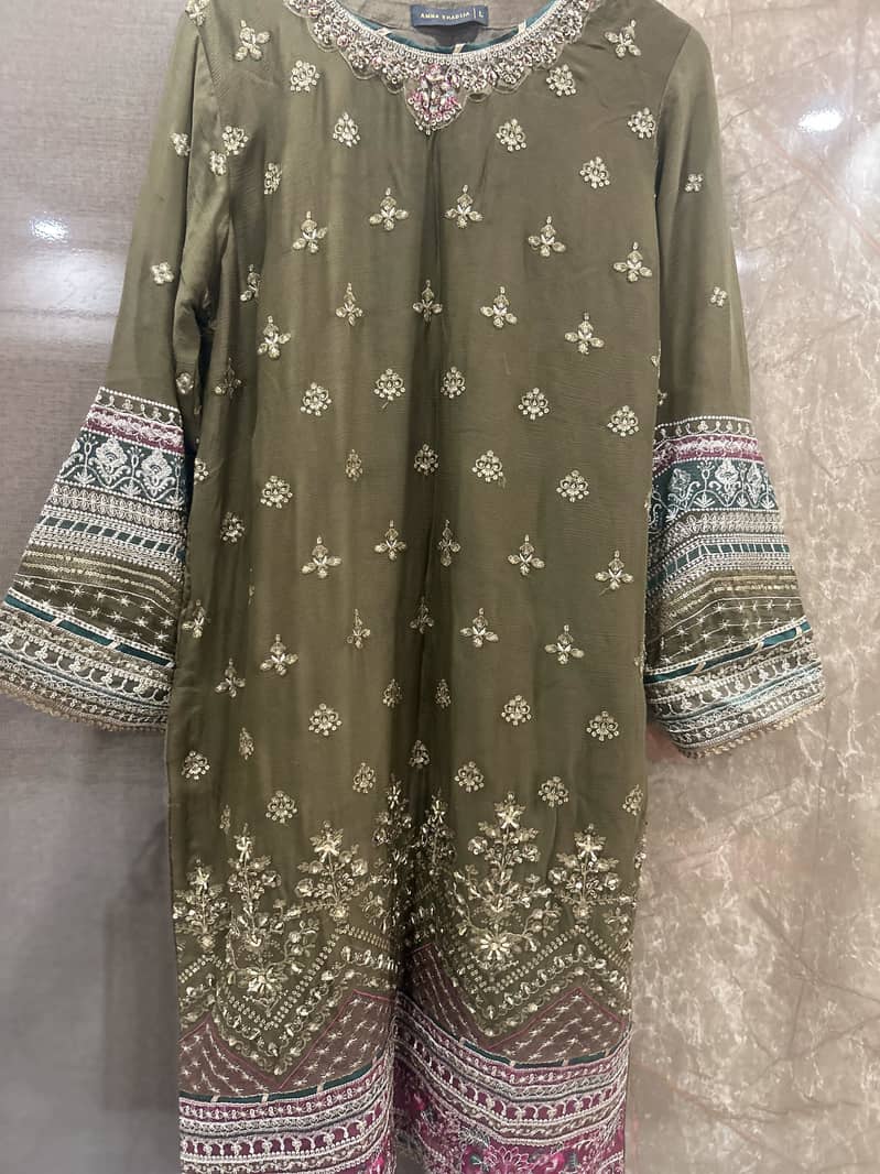 3 Piece. Amna Khadija Branded wedding wear dress - Formals - 1120907765