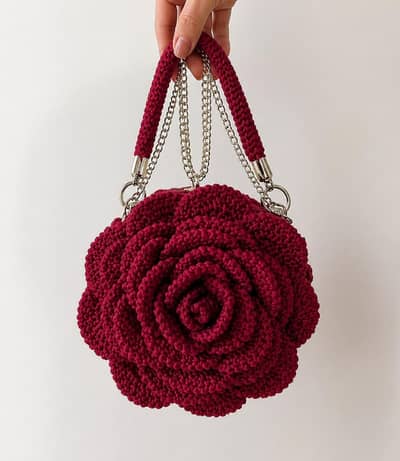 Handmade Crochet Shoulder Bag for Women - Stylish and Trendy.
