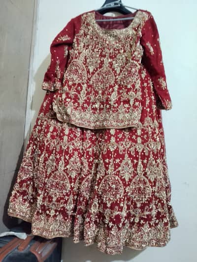 Red Bridal Lehenga - Full Heavy Work - Worn Once - Urgent Sale