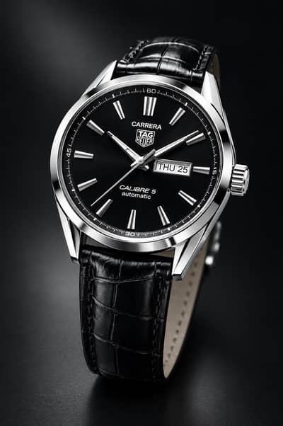 TAG Heuer Carrera Calibre 5 Style Watch – Black Dial