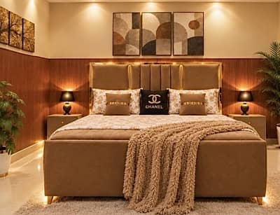 Bed Set | Brown Velvet  | Decent Style