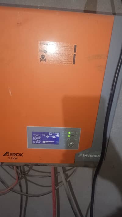 inverex aerox 2.2kw hybrid solar inverter with 4 batteries