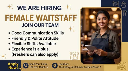 Female waitstaff required