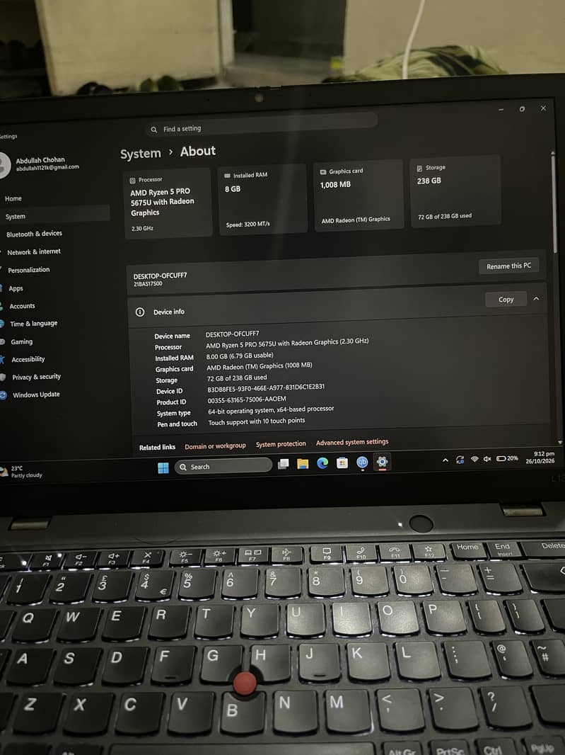 RYZEN 5PRO 5675U 0
