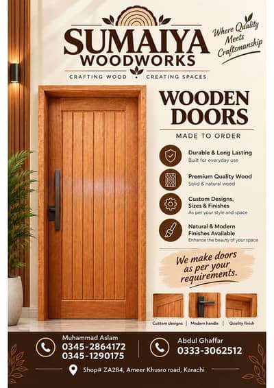 Premium Solid Wooden Door