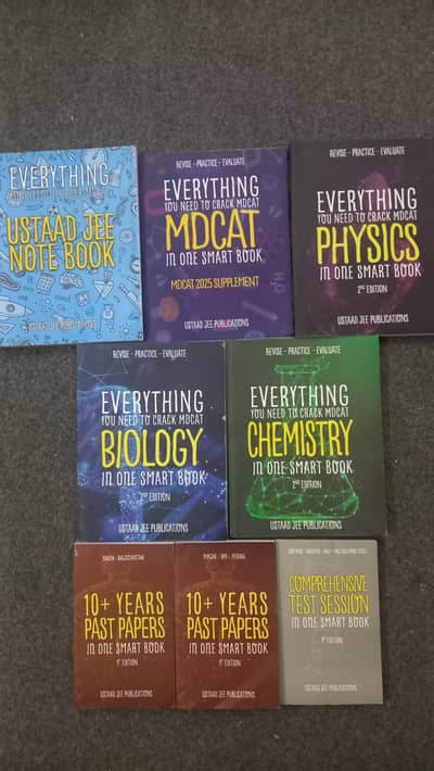 Complete MDCAT Course Books set, For sale full preparation package .