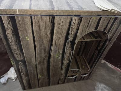 UrgentWooden Finish 2-Door Almari / Wardrobe for Sale (Good Condition)