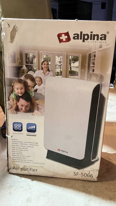 Alpina 5066 air purifier  3 speed settings low-normal-high pre filter