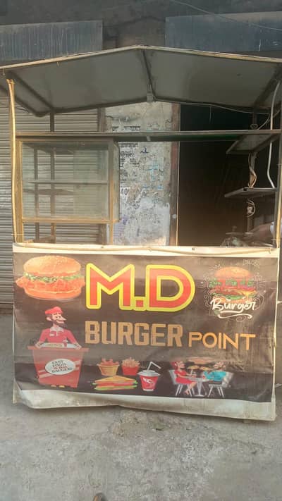 steel Counter for burger shawarma and fries