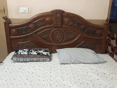wooden bed