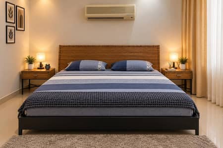 Metal Bed set Imported with Mattress