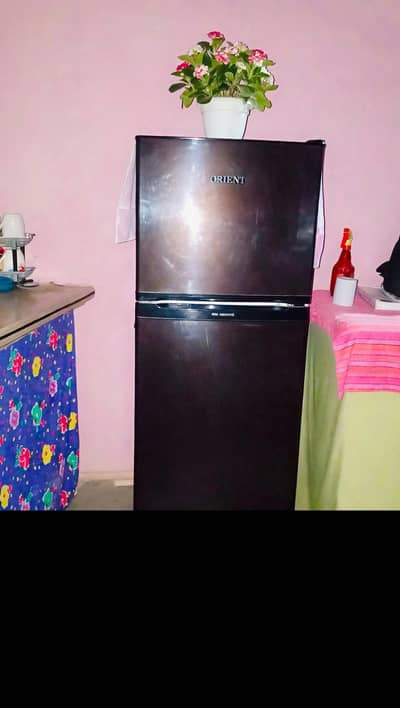 orient brown medium size fridge