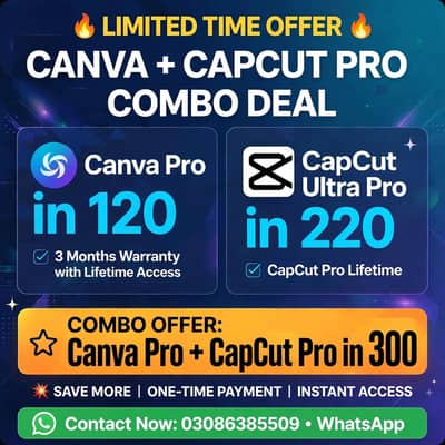 Canva Pro + Capcut Pro