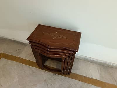 Set of 4 wooden tables (Side Coffee Table)