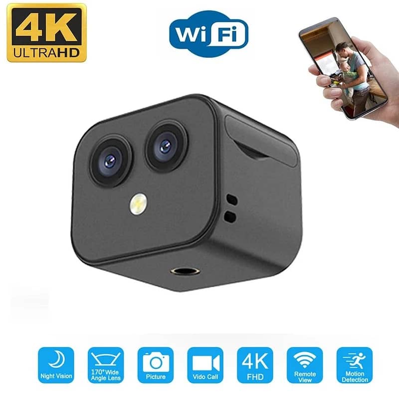 4K Mini WiFi Camera | Wireless Security Camera | Night Vision 0