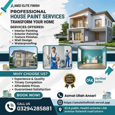 Expert Home Painting, Distemper & Ceiling Polish Services in lahore