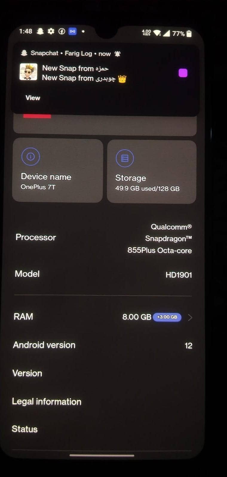 One Plus 7T 2