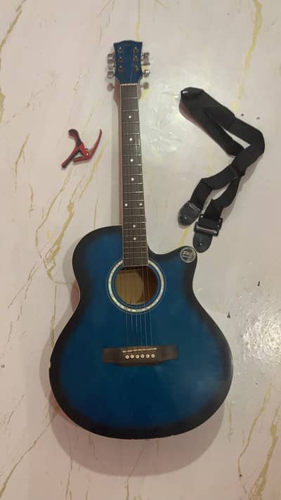 Olive Tree Acoustic Guitar (Cutaway) with Bag, Capo & Strap urgent