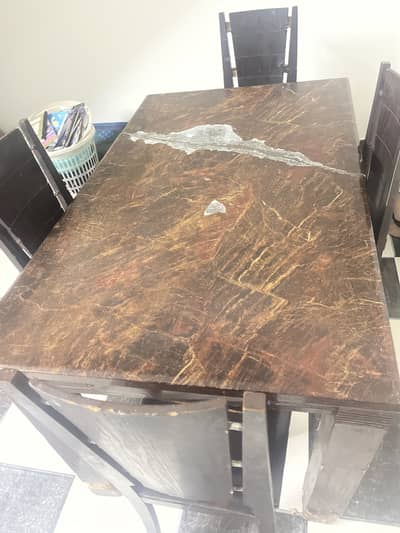 Dining table with chair